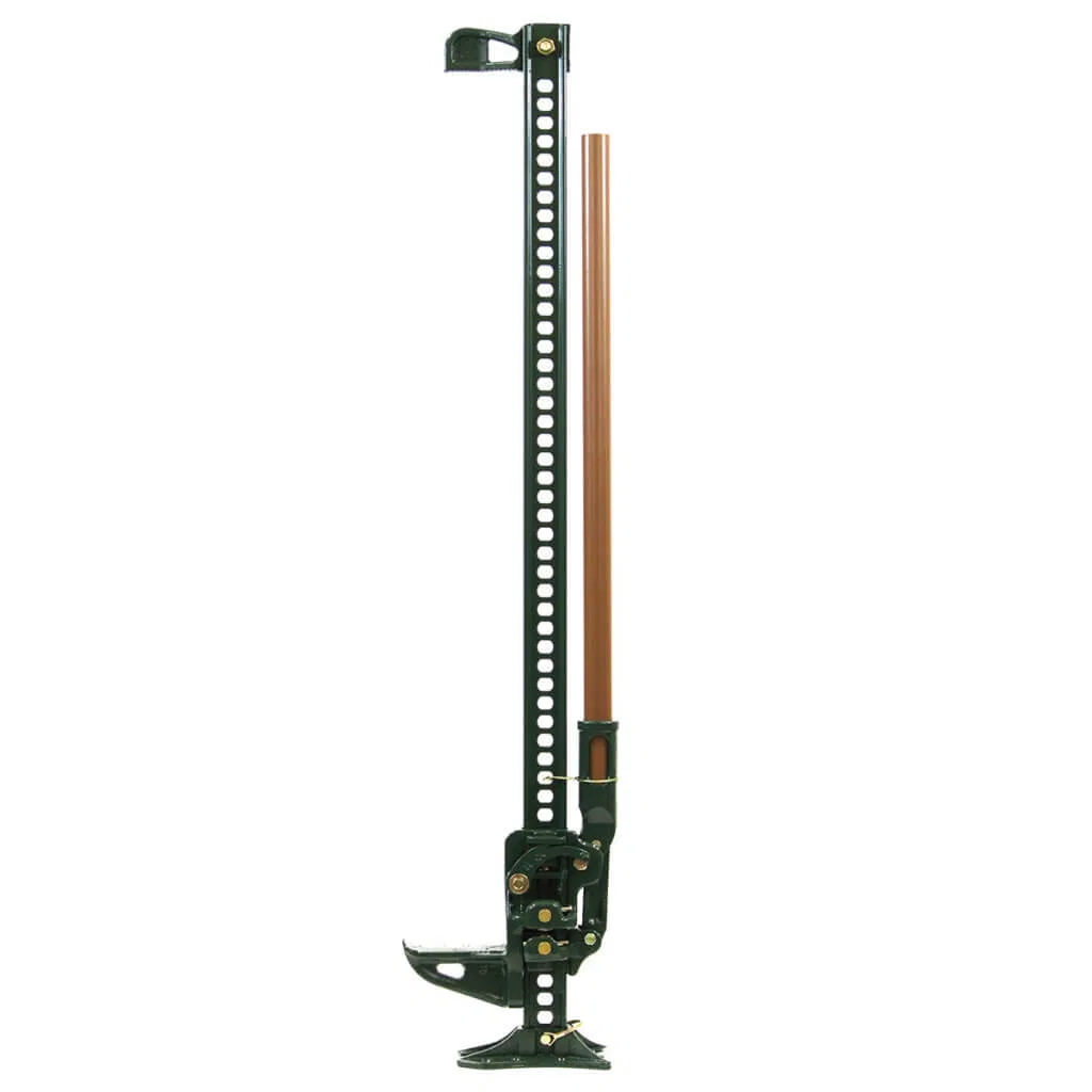 PJ-485 – HI-LIFT JACK Jack, High Lift Jack Mechanical 7000 Pound Capacity 48 Inch Height Green With Brown Handle Cast...